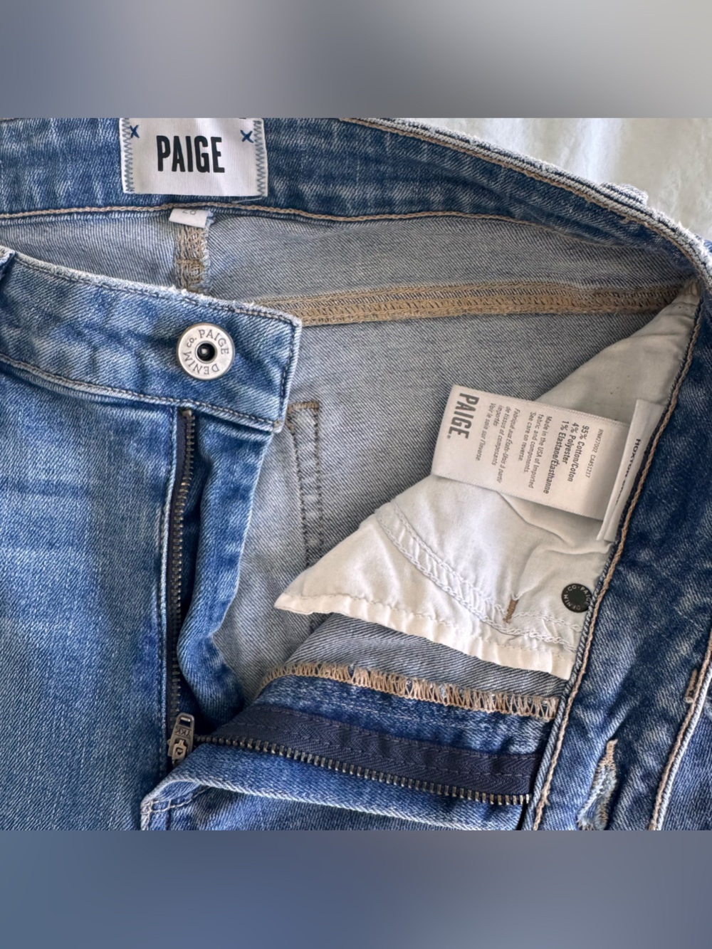 PAIGE Hoxton High Waist Crop Angled Ultra Skinny Jeans (Dacey) - Picture 9 of 10